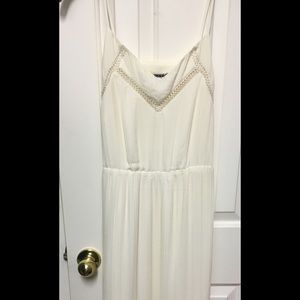 Express cream midi dress